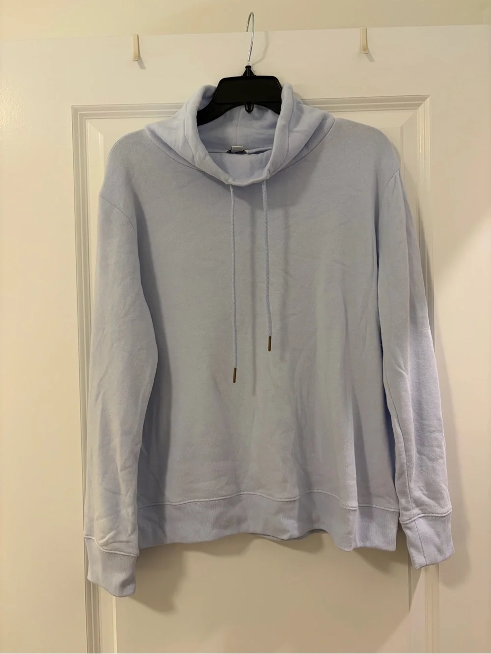 J. Crew Light Blue Cowl Neck Lightweight Sweatshirt